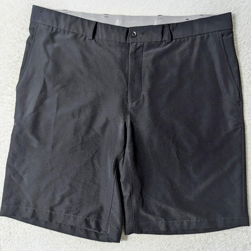 Nike Golf Shorts Mens 38x10 Black‎ Stretch Flat Front Performance 921753-010